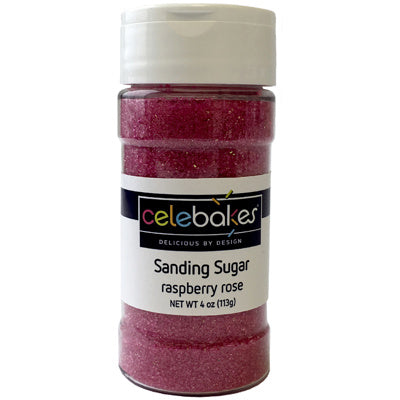 Raspberry Rose Sanding Sugar, 4 oz.