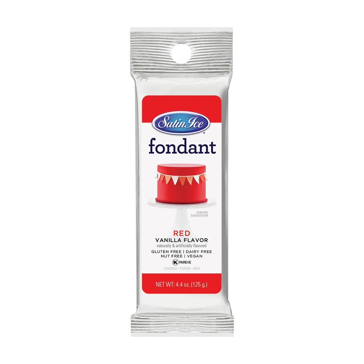 Red Vanilla Fondant, 4.4 oz