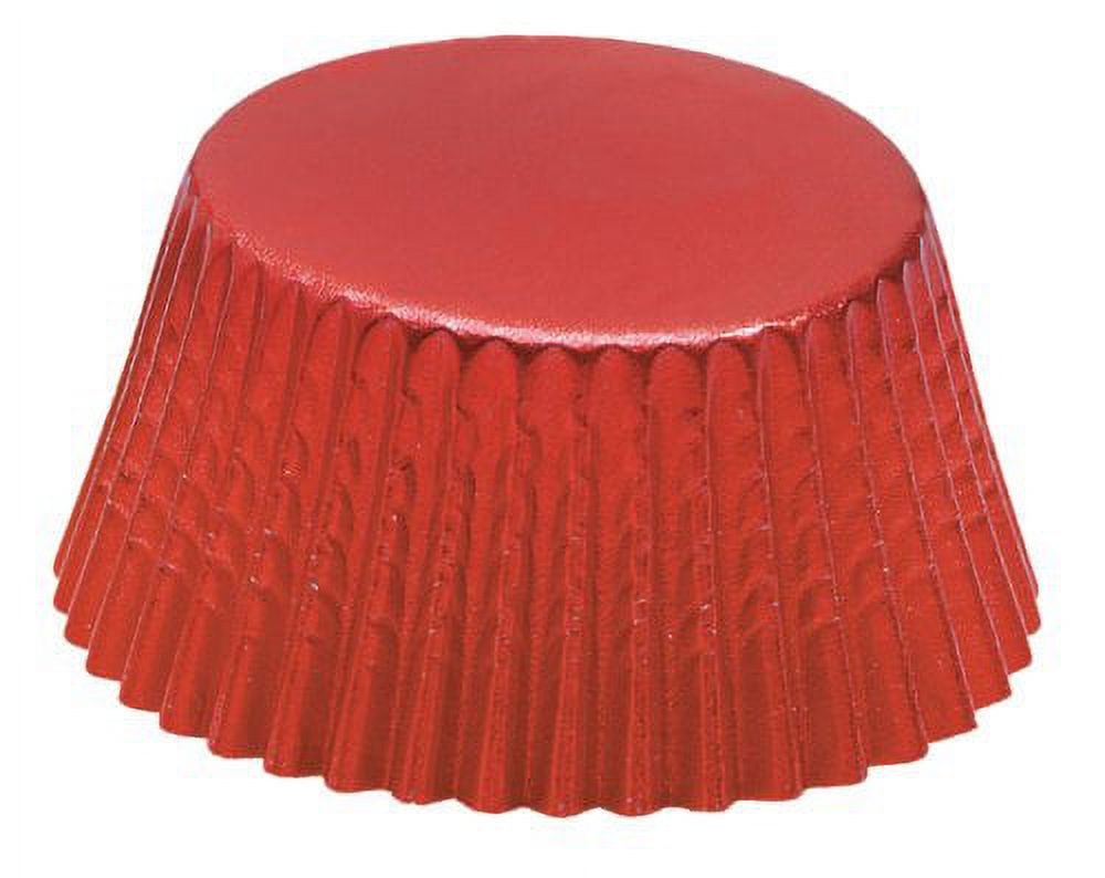 Red Foil Mini Baking Cups, 48 Pack