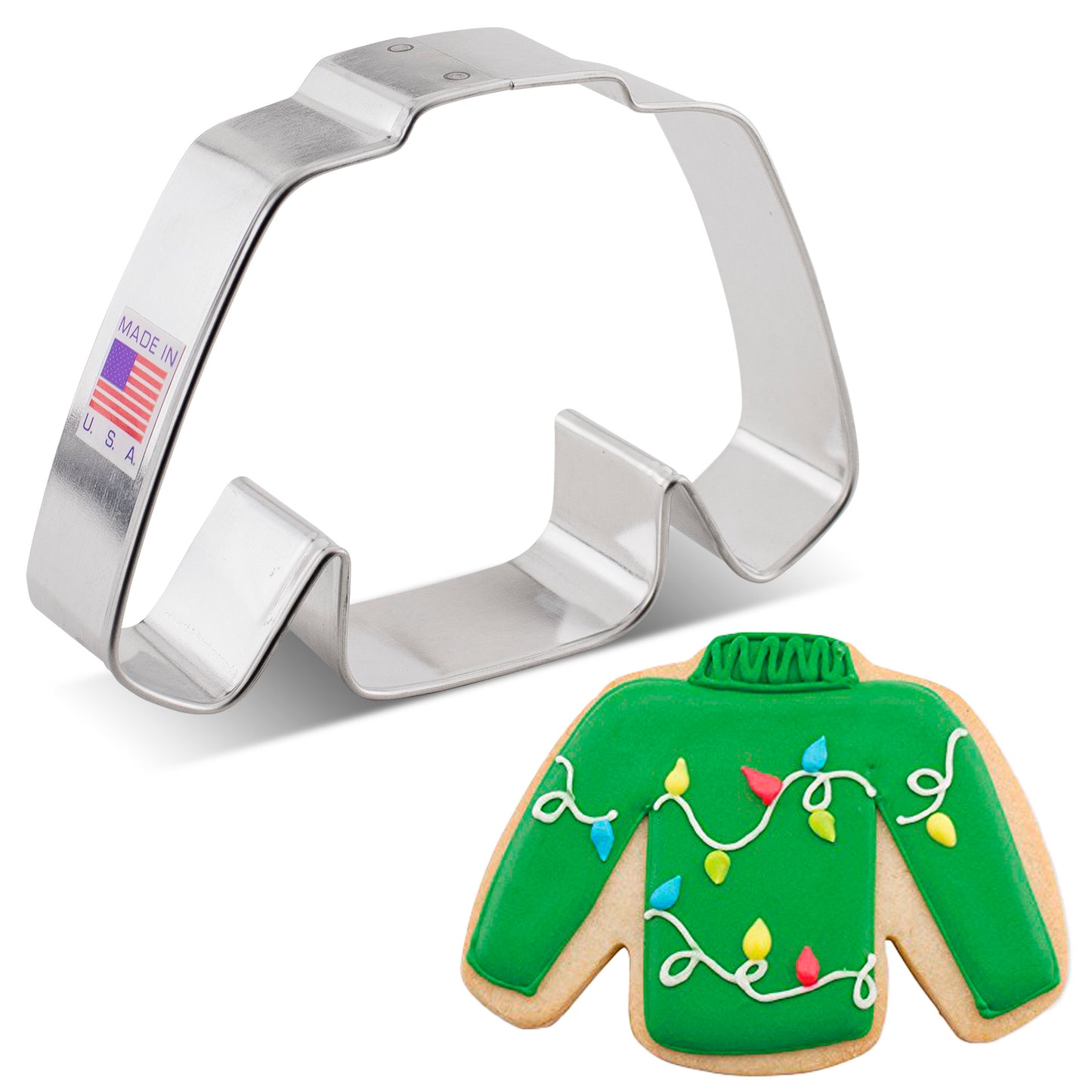 Sweater Cookie Cutter, 4.25 inch.