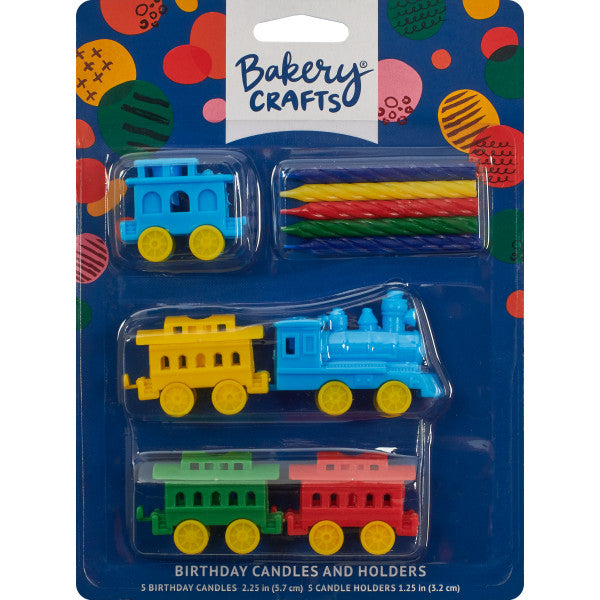 Train Candle Holder with Candles