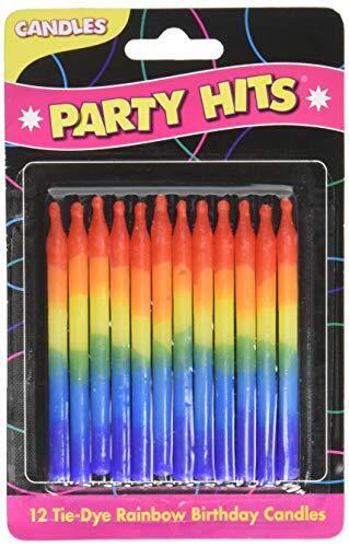 Tye-Dye Rainbow Candles