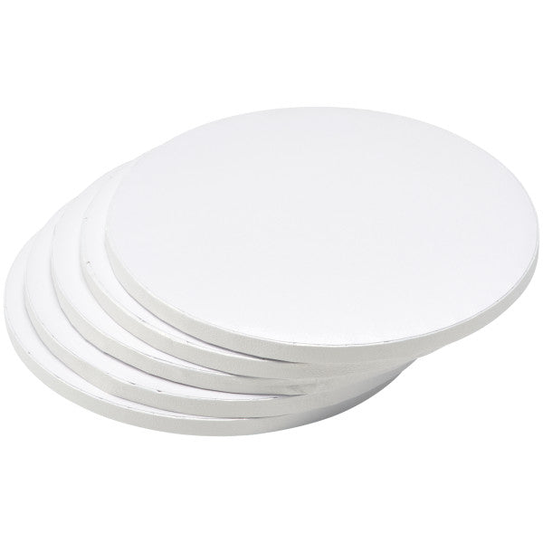 White Round Foil Cake Drum (Multiple Sizes)
