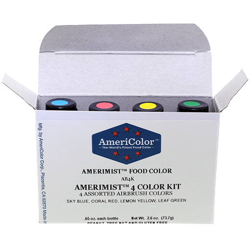 Airbrush Food Coloring Kit (qty 4 ~ .65oz each)