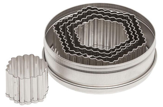 Fluted Hexagon Cutters, Ateco 5 Piece Set
