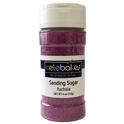 Fuchsia Sanding Sugar, 4 oz.