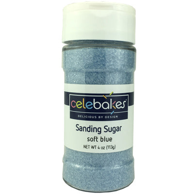 Soft Blue Sanding Sugar, 4 oz.