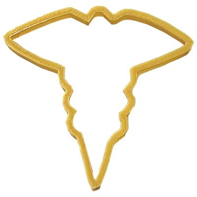 Caduceus Cookie Cutter, 3.5 inch.