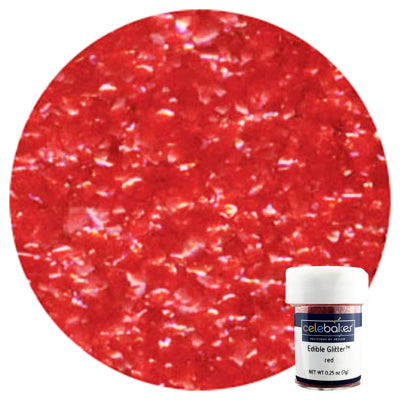 Red Edible Glitter (.25 oz.)