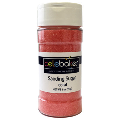 Coral Sanding Sugar, 4 oz.