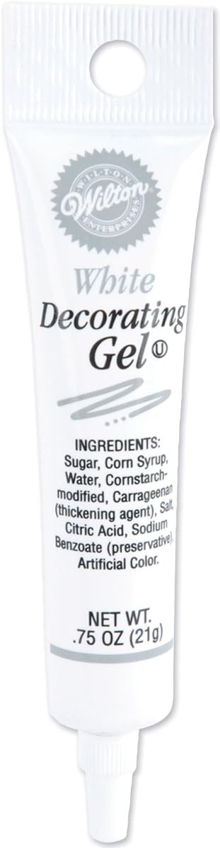 White Decorating Gel Tube (.75 oz.)