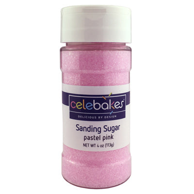 Pastel Pink Sanding Sugar, 4 oz.
