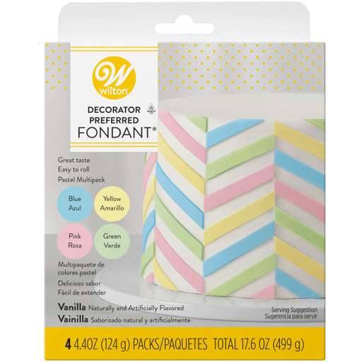 Multipack Pastel Fondant Decorator Preferred, Qty 4 (4.4 oz. each