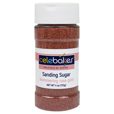 Rose Gold Sanding Sugar, 4 oz.
