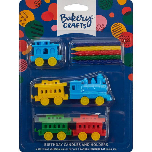 Train Candle Holder with Candles