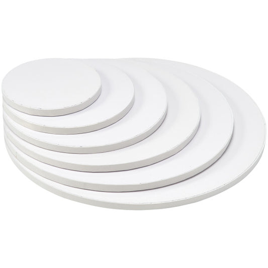 White Round Foil Cake Drum (Multiple Sizes)